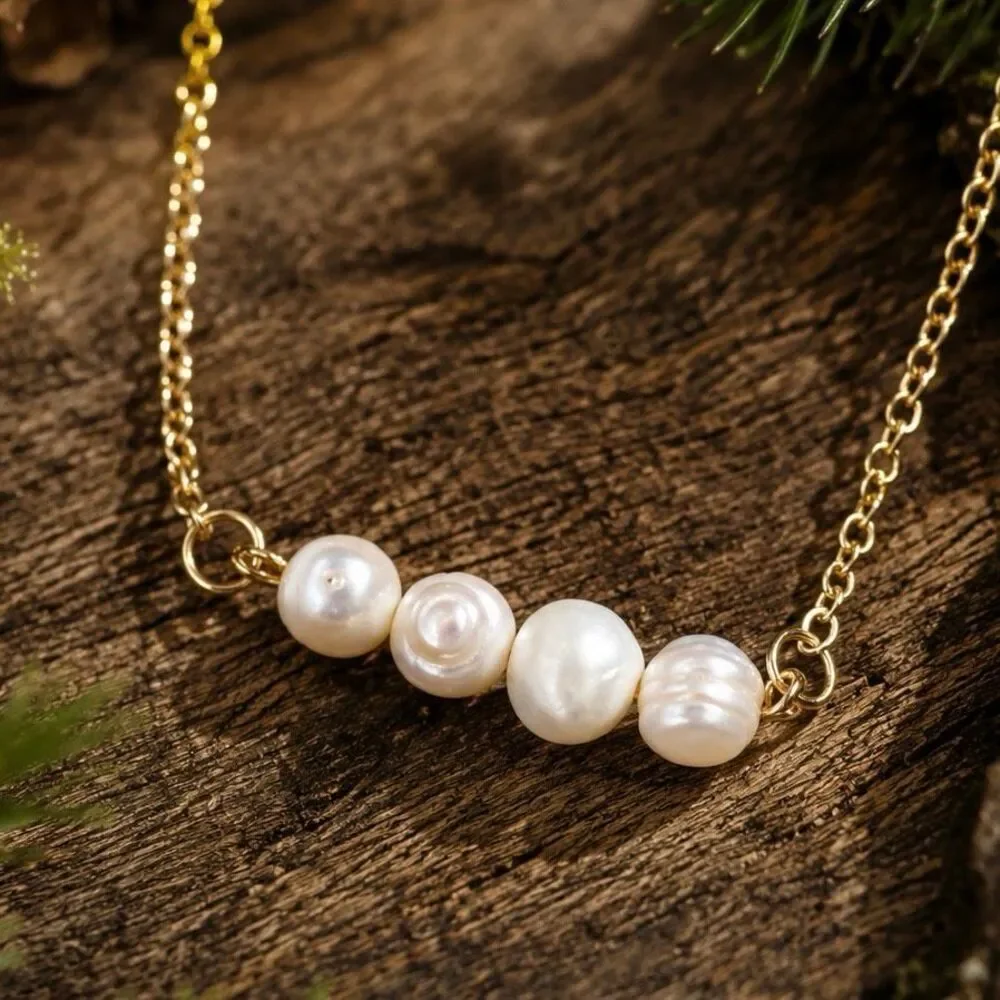 Woodland Tide Genuine Pearl Bracelet or Anklet